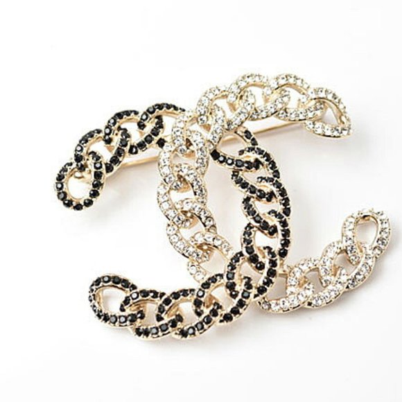 CHANEL Black Logo Brooch - Picture 2 of 6